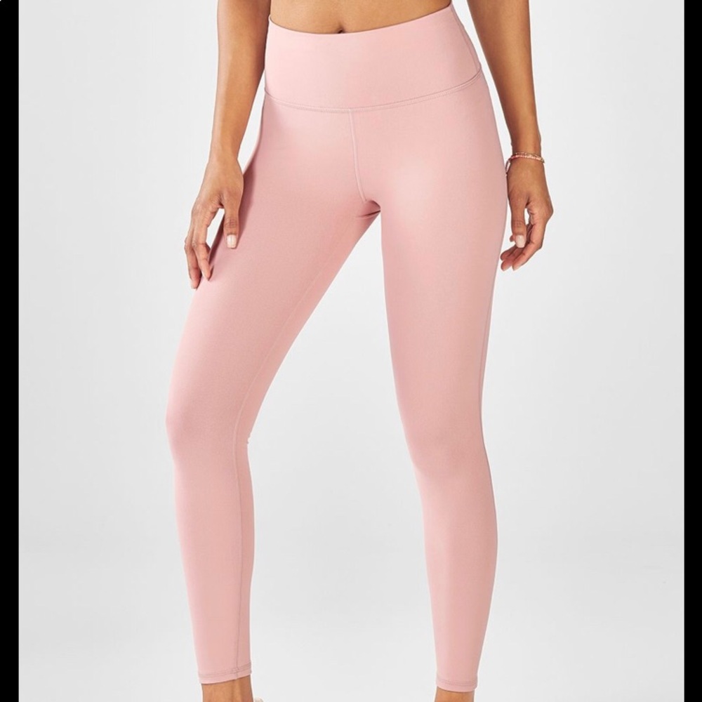 Fabletics Pink Powerhold 7/8 Leggings